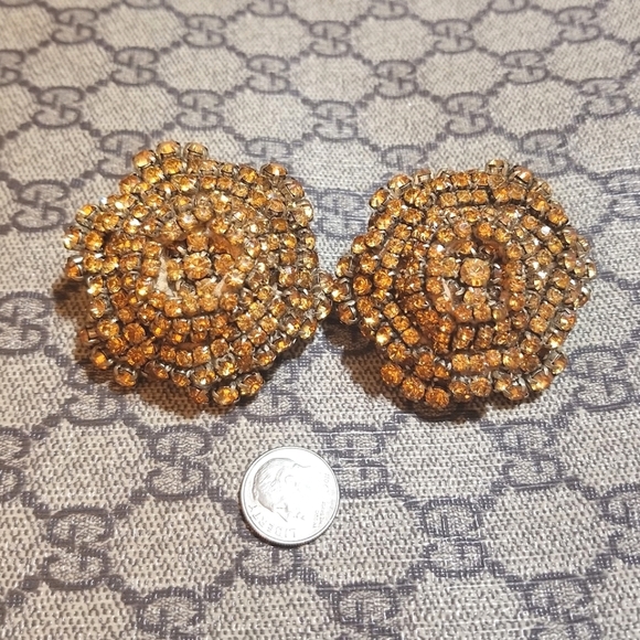 Rebecca de Ravenel's AVA Topaz Crystal Runway Statement Earrings - Picture 2 of 10